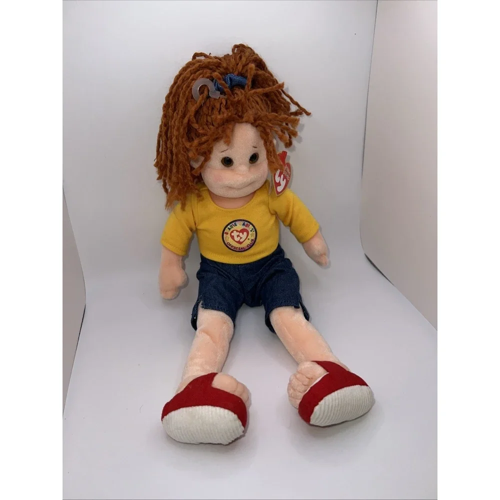 Ty Beanie Boppers Doll Cuddly Crystal Auburn Hair Flip Flops 12